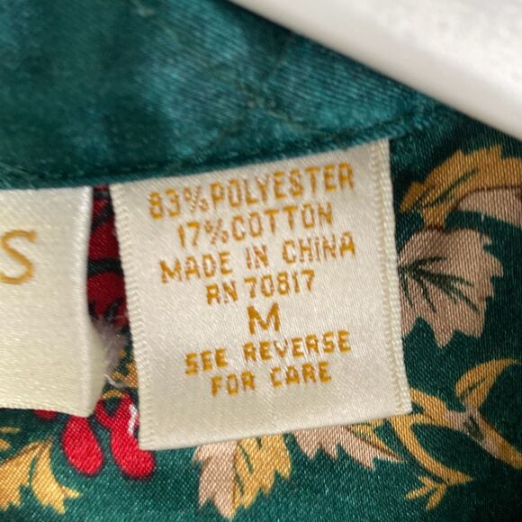 Last Chance! Vintage Victorias Secret Holiday Satin Sleeping Gown Robe Size Medi - Picture 5 of 10